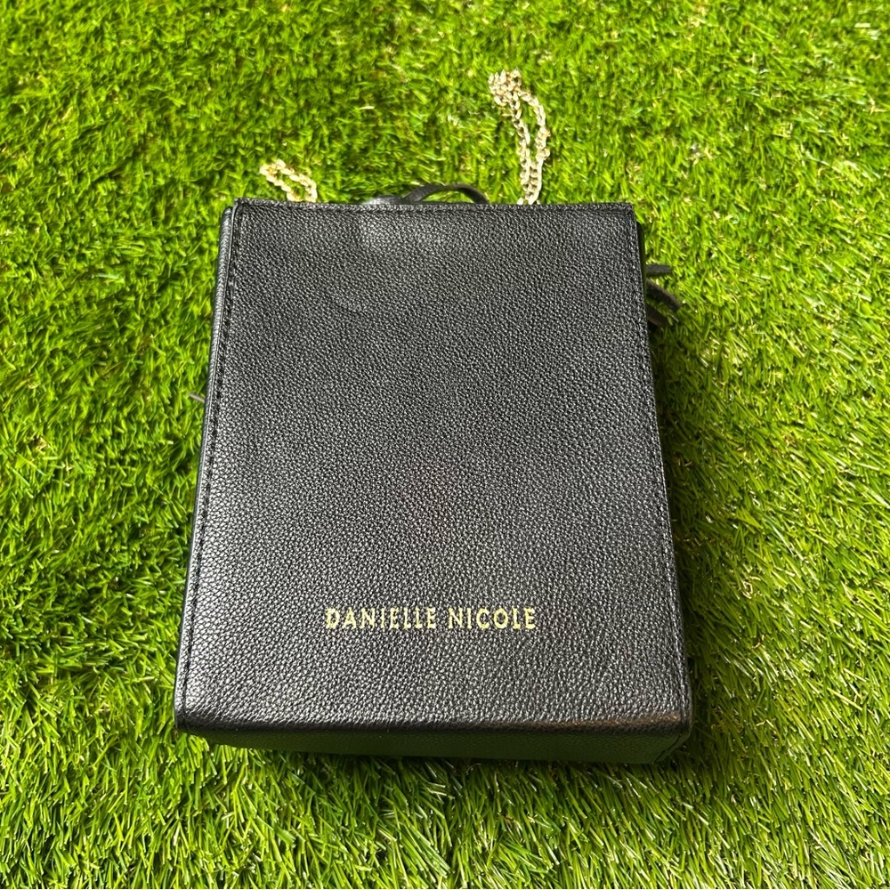 Danielle Nicole Black And Gold Fringe Crossbody B… - image 2